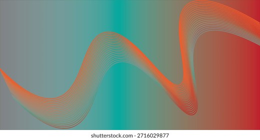 Design abstrato de fundo gradiente de movimento de onda azul e laranja. EPS vetorial.