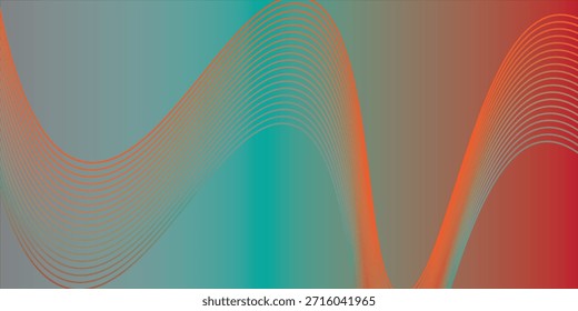 Design abstrato de fundo gradiente de movimento de onda azul e laranja. EPS vetorial.