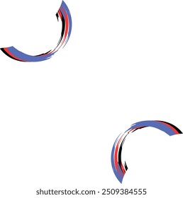 Diseño Abstractas con líneas curvas azules, rojas y negras sobre blanco. Adecuado para fondos digitales, conceptos tecnológicos o Diseños gráficos modernos.