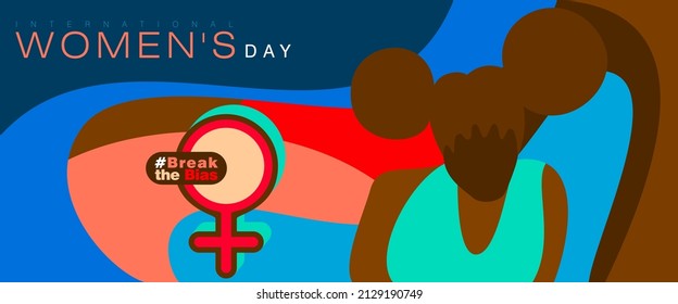 Abstract design of Break the Bias concept for International Women’s Day 2022