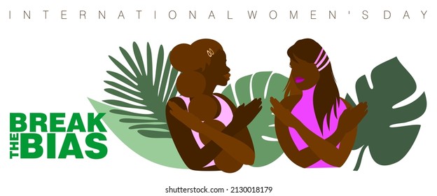 Abstract design of the Break the Bias concept for International Women’s Day 2022