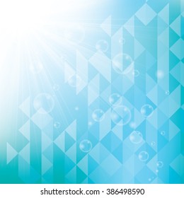 Abstract design bright blue background 