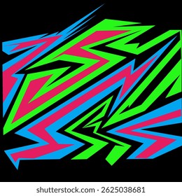 design abstrato com cores brilhantes e aparência elegante
