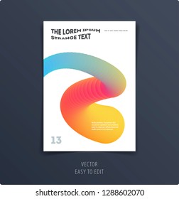 Abstract design brochure in modern style, creative catalog, flyer in A4 with colourful geometric shapes for branding, presentation, marketing kit. Business vector cover
