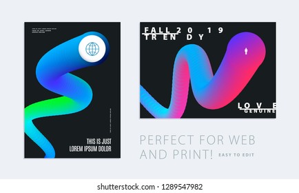 Abstract design brochure in modern style, creative catalog, flyer in A4 with colourful geometric shapes for branding, presentation, marketing kit. Business vector cover set