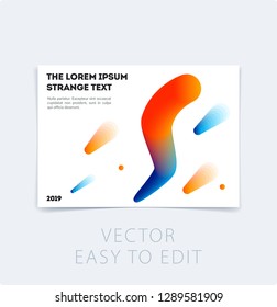 Abstract design brochure in modern style, creative catalog, flyer in A4 with colourful geometric shapes for branding, presentation, marketing kit. Business vector cover