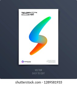 Abstract design brochure in modern style, creative catalog, flyer in A4 with colourful geometric shapes for branding, presentation, marketing kit. Business vector cover