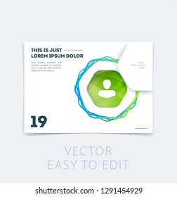 Abstract design brochure in modern style, creative catalog, flyer in A4 with colourful geometric lines for branding, presentation, marketing kit. Business vector cover
