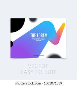 Abstract design brochure in modern style, creative catalog, flyer in A4 with colourful circles for branding, presentation, marketing kit. Business vector cover