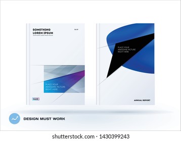 Abstract design brochure in modern style, creative catalog, flyer in A4 with colourful shapes for branding, presentation, marketing kit. Business vector cover