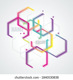 Abstract design for brochures cover or  banners, flyers and posters with geometric shapes, vector. 