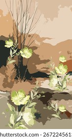 design abstrato, ideia de padrão de traçado de pincel para design têxtil ou fundo