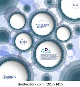Abstract design bubble banner, vector