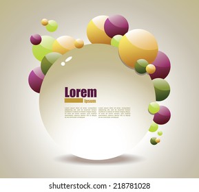 Abstract design with bubbles