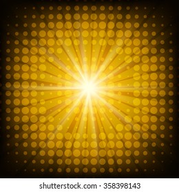 Abstract design with a burst. Dots Vector Background. Vector illustration
