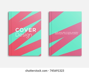 Abstract Design Business brochure, flyer and cover layout template flyer, geometric shapes and folding, vector illustrator