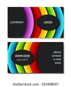 Abstract design business card. Vector, isolated. 