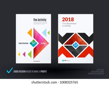 Abstract design of business vector brochure for brand printing