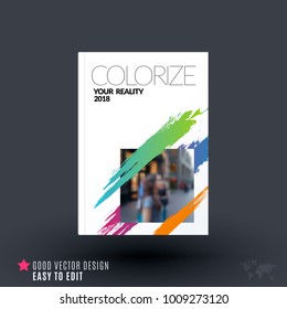 Abstract design of business vector brochure, template cover