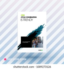 Abstract design of business vector brochure, template cover
