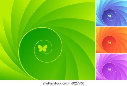 Diseño abstracto con mariposa.