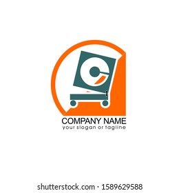 Abstract design C letters icon logo template