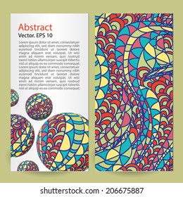 Abstract design for card. 3d model colored balls. Vector abstract background. EPS 10. 