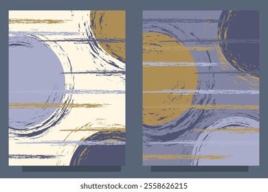 Abstract design cards template front and back