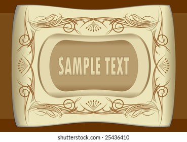 Abstract design with carving.