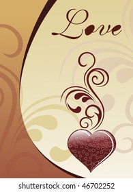 abstract design chocolate love card