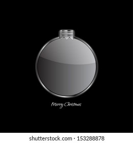 Abstract design - Christmas ball on black background 