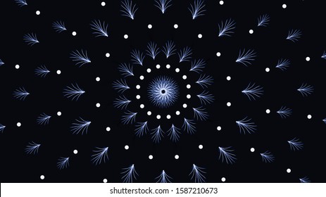 Abstract design with a circle in the middle and a pattern around it.