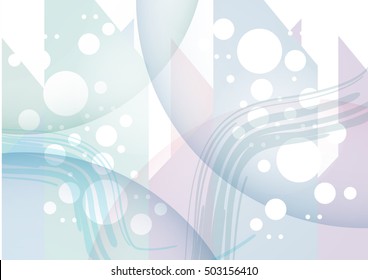 Abstract design with circle of soft colored background. Vector illustration.