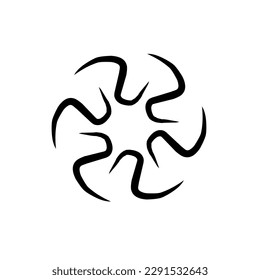 diseño abstracto de un círculo que parece un hilo enredado