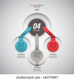 abstract design of circles with arrows / infographics element / vector graphics