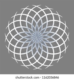 Abstract design circles with shadow. Vector Illustration.