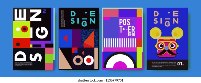 abstract, design, collage, background, banner, poster, presentation, print, retro, set, shape, style, template, texture, toys, triangle, vector, annual, art, backdrop,  robot, book, booklet, brochure,