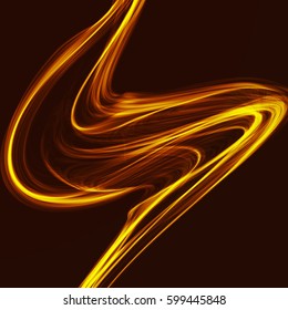 Abstract design - color mystic smoke on dark background. Vector illustration.