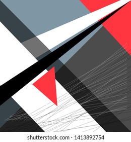 Abstract design color vector background with different geometric objects