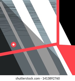 Abstract design color vector background with different geometric objects