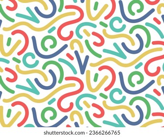 Abstract design of colored lines on a transparent background, seamless pattern for packaging design. Vector graphics. Modern abstract color backdrop.