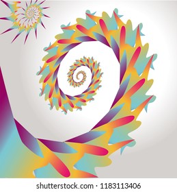 Abstract design of colorful swirl, Vector illustration EPS10