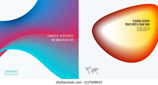 Abstract design of colourful flow vector elements for modern background with fluid gradient shapes for business branding finance