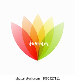 Abstract design of colourful vector elements for modern background with flower smooth shape for business branding summer.