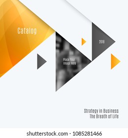 Abstract design of colourful vector elements for modern background with triangles shapes for business branding summer.