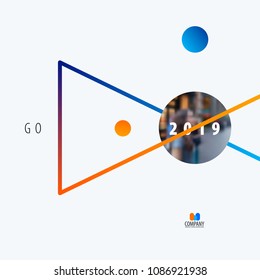 Abstract design of colourful vector elements for modern background with triangles shapes for business branding summer.