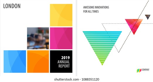 Abstract design of colourful vector elements for modern background with square shapes for business branding summer.