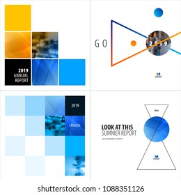 Abstract design of colourful vector elements for modern background with square shapes for business branding summer.