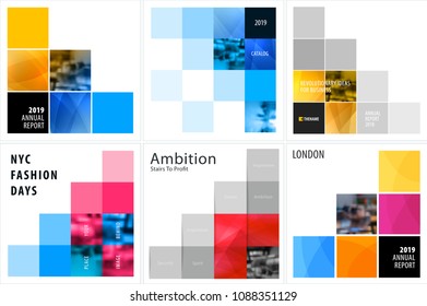 Abstract design of colourful vector elements for modern background with square shapes for business branding summer.