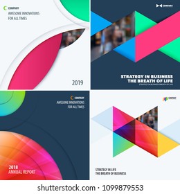 Abstract design of colourful vector elements for smooth background with round shapes for business branding summer.